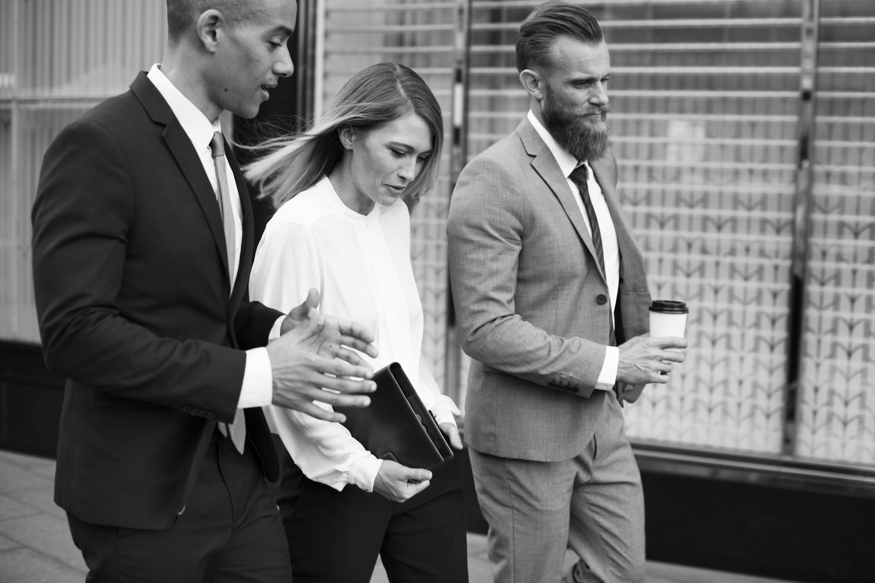 Business team walking