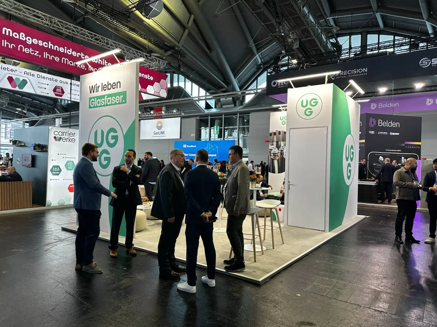 UGG Glasfaser Messestand — Wir leben Glasfaser, Netzausbau Deutschland